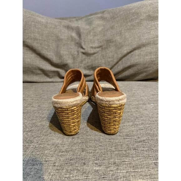 Vince Camuto Molisara Sandals Wedges Heels Light Cognac Womens 8 - Picture 2 of 12